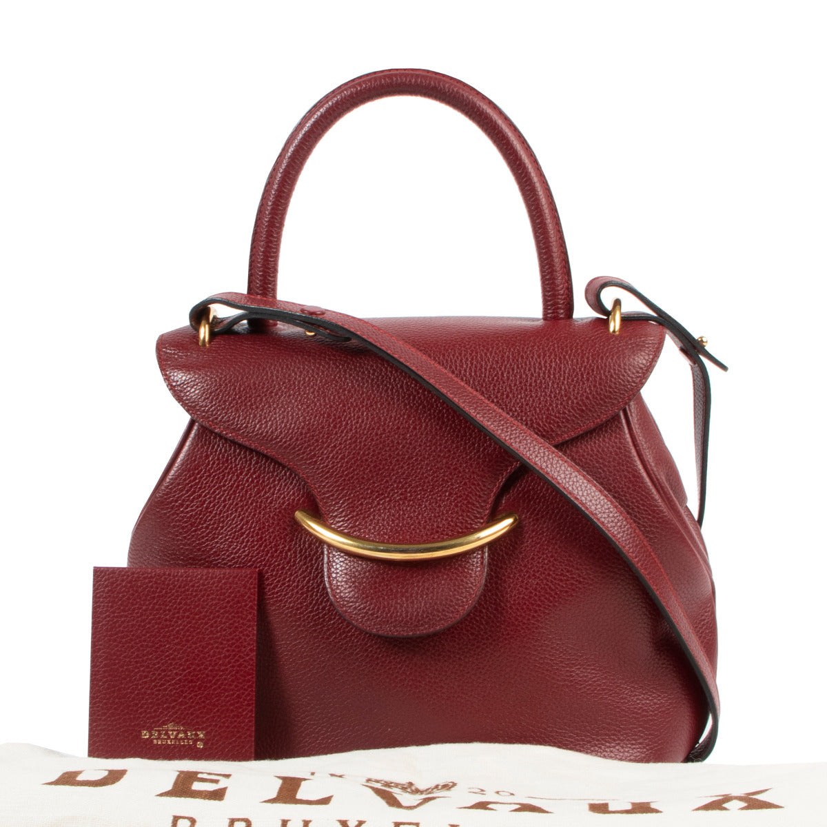 Delvaux Burgundy Baltimore Shoulder Bag for the best price at labellov
