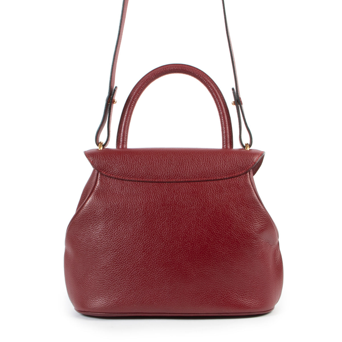 Delvaux Burgundy Baltimore Shoulder Bag