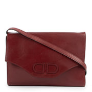 Delvaux Burgundy Shoulder Flap Bag Clutch
