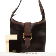 Shop safe online 100% authentic second hand Delvaux Brown Shoulder bag in very good condition at the right price at Labellov in Antwerp.