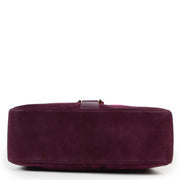 Shop safe online 100% authentic second hand Delvaux Purple Nubuck Givry Shoulder Bag in very good condition at the right price at Labellov in Antwerp