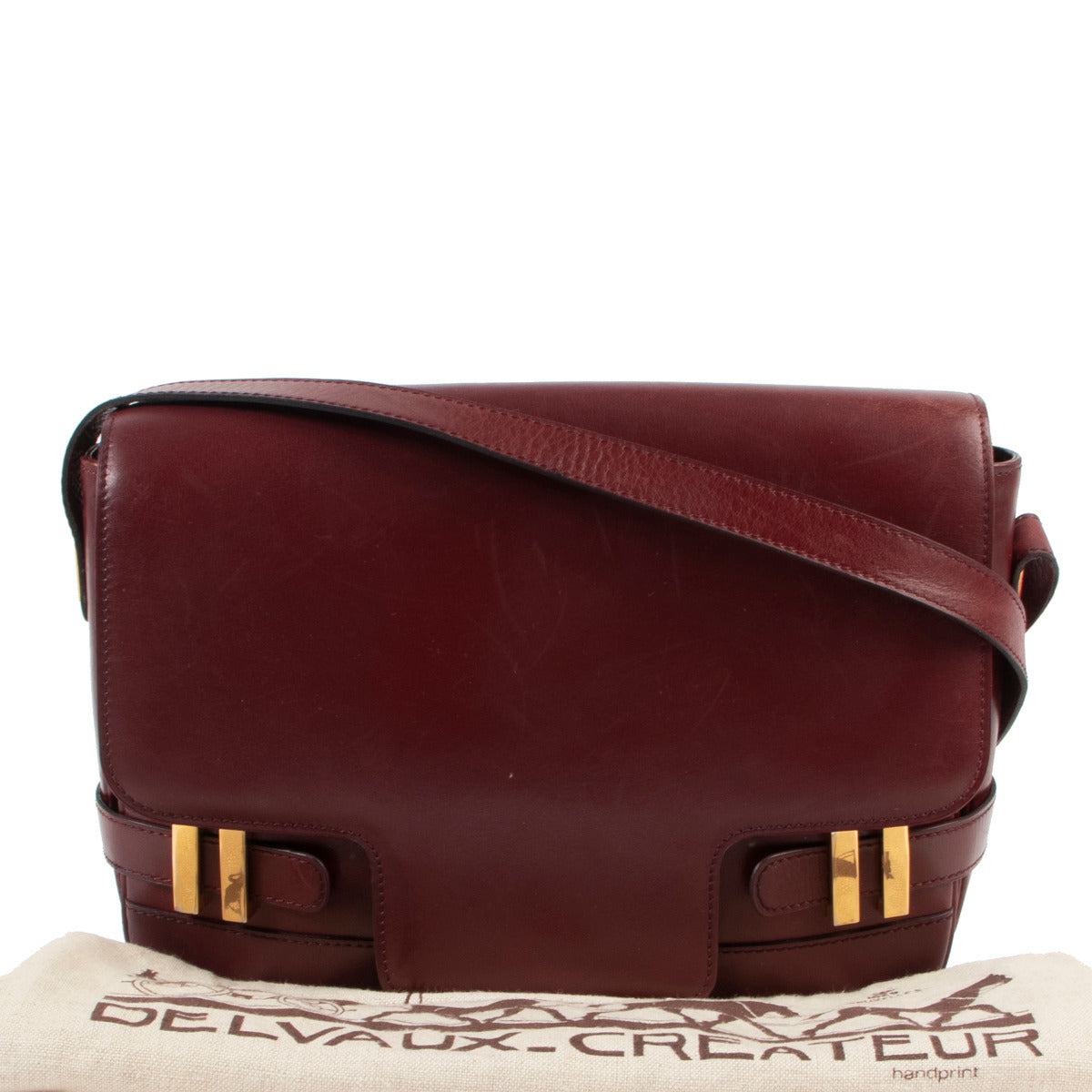 Sac à Rabat Vintage Delvaux Bourgogne