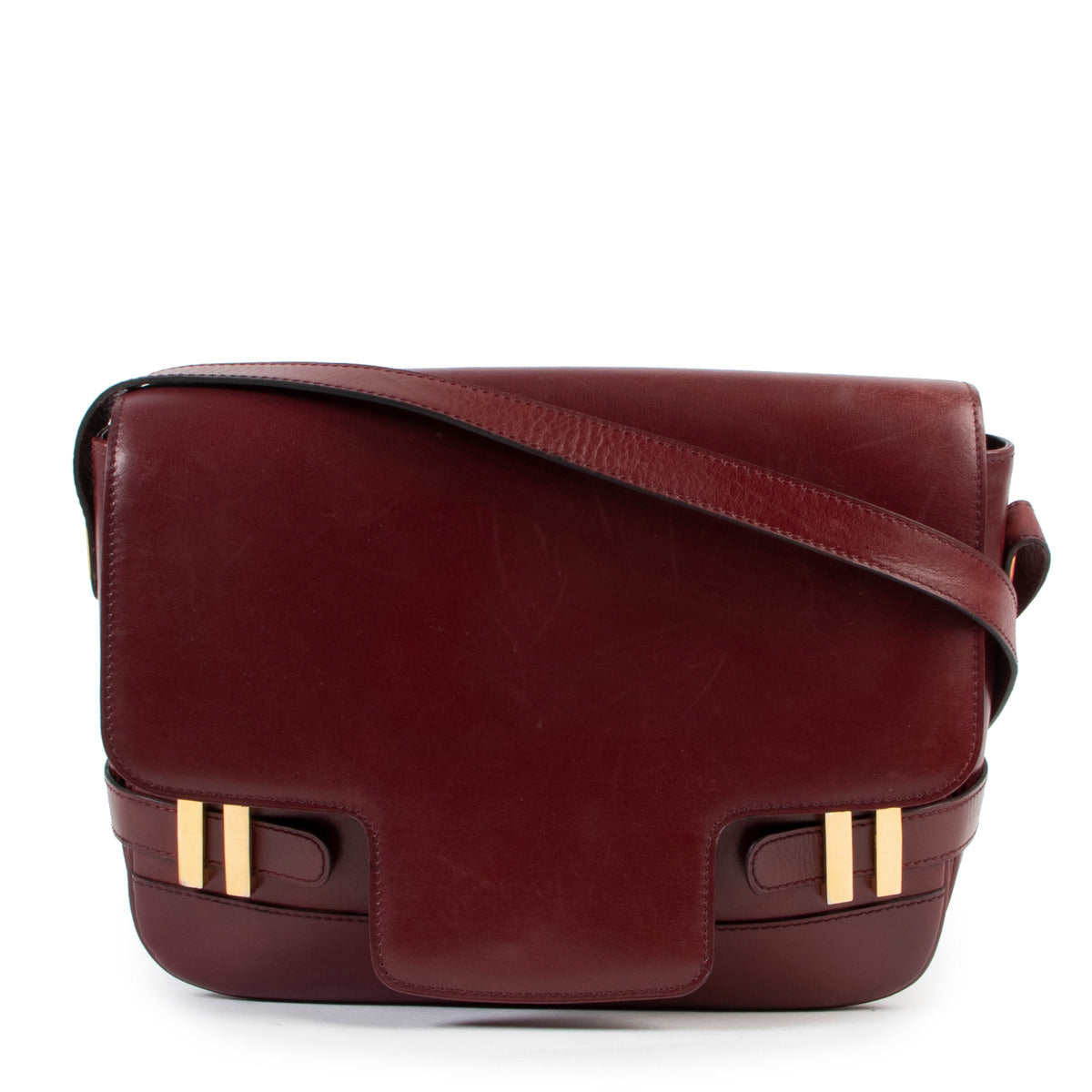Sac à Rabat Vintage Delvaux Bourgogne