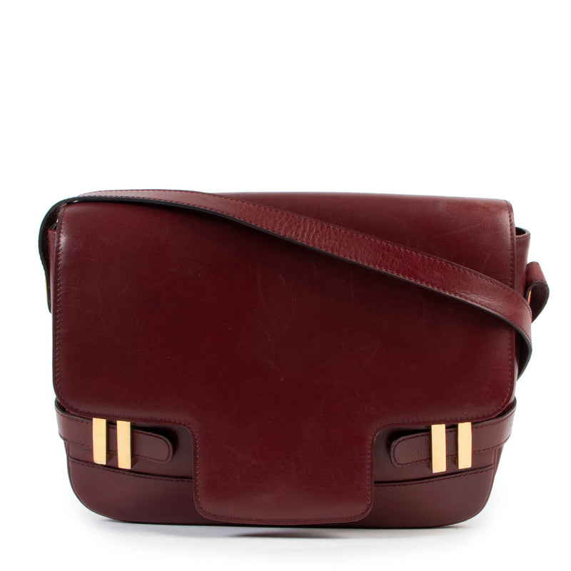 Delvaux Vintage Burgundy Flap Bag