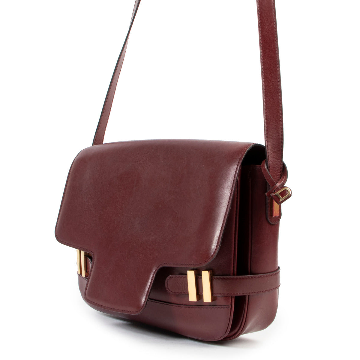 Sac à Rabat Vintage Delvaux Bourgogne