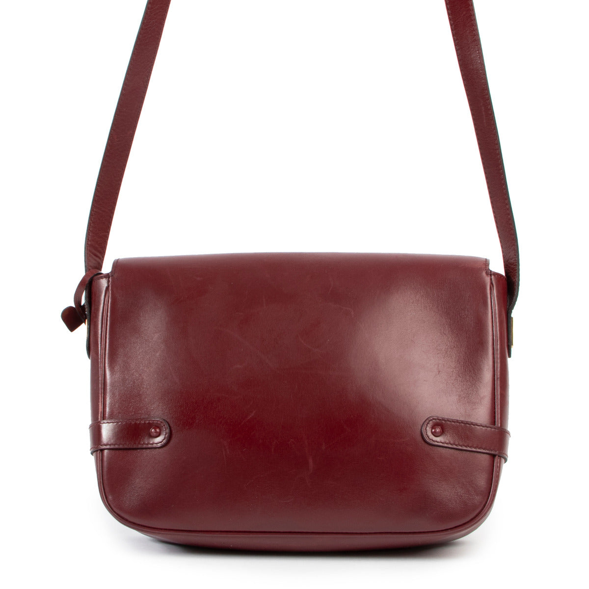 Sac à Rabat Vintage Delvaux Bourgogne