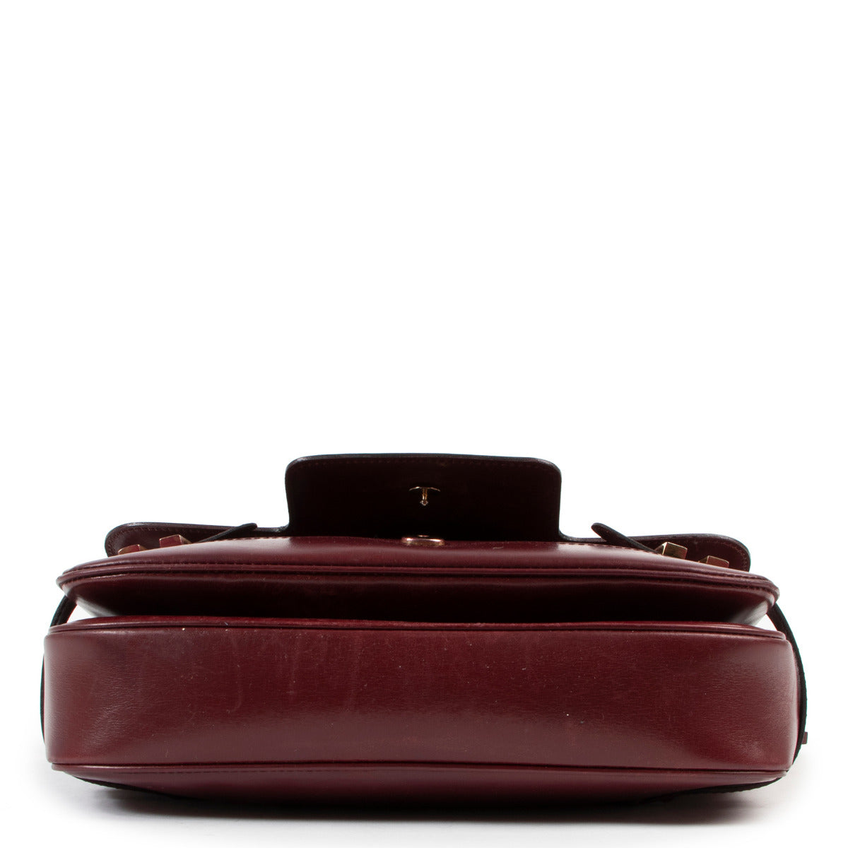 Sac à Rabat Vintage Delvaux Bourgogne