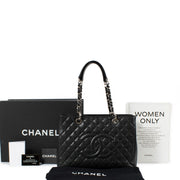 Chanel Black Caviar Leather GST Grand Shopping Tote Bag