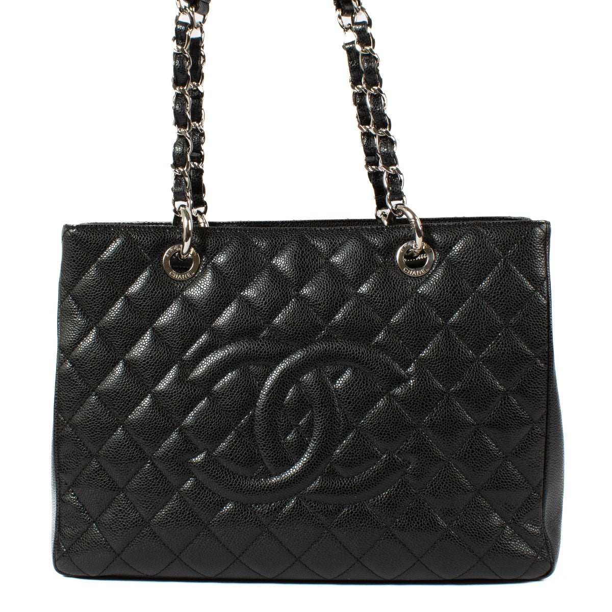 Chanel Black Caviar Leather GST Grand Shopping Tote Bag