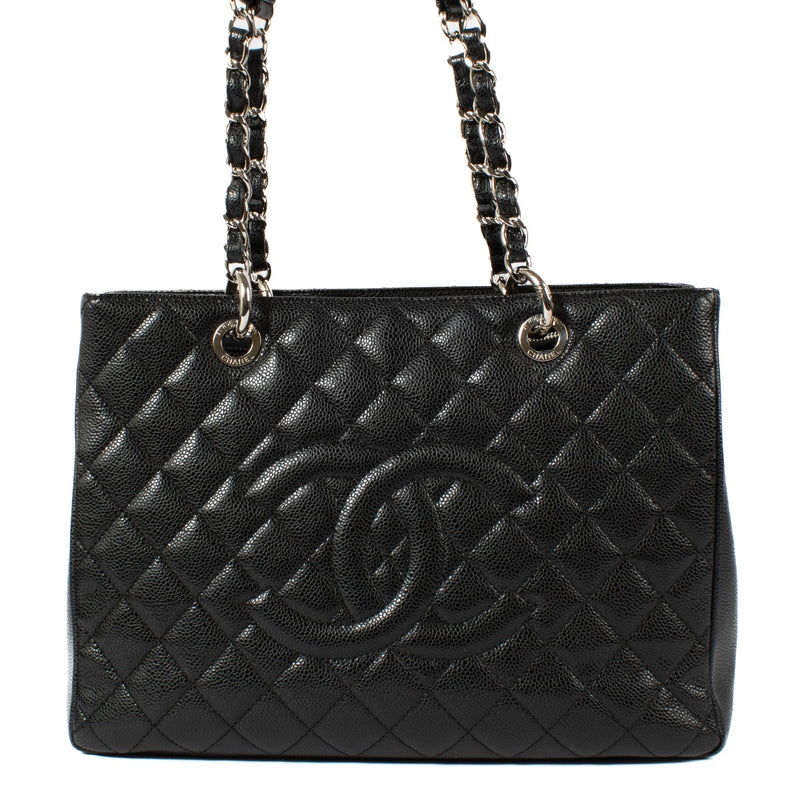 Chanel Black Caviar Leather GST Grand Shopping Tote Bag