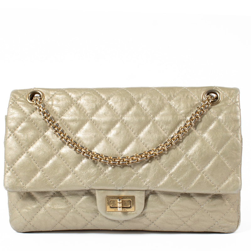 Chanel Gold Aged Calfskin Medium 2.55 Bag
