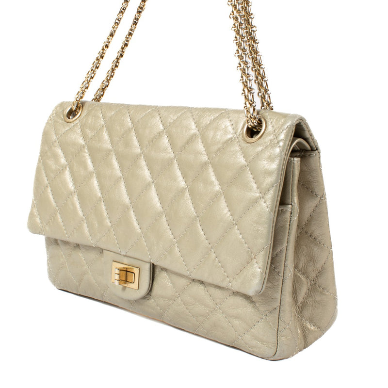 Chanel Gold Aged Calfskin Medium 2.55 Bag