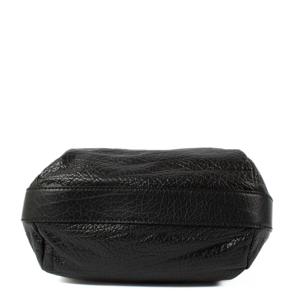 Gucci Black Pebbled Leather Bamboo Bar Hobo Bag