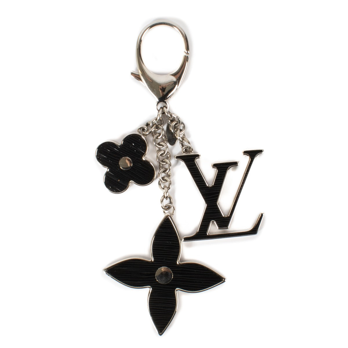 Louis Vuitton Black Fleur de Epi Keychain/Bag Charm
