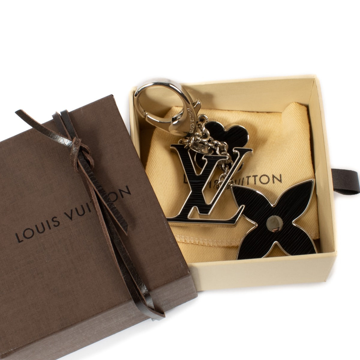 Porte-clés Louis Vuitton Noir Fleur de Epi