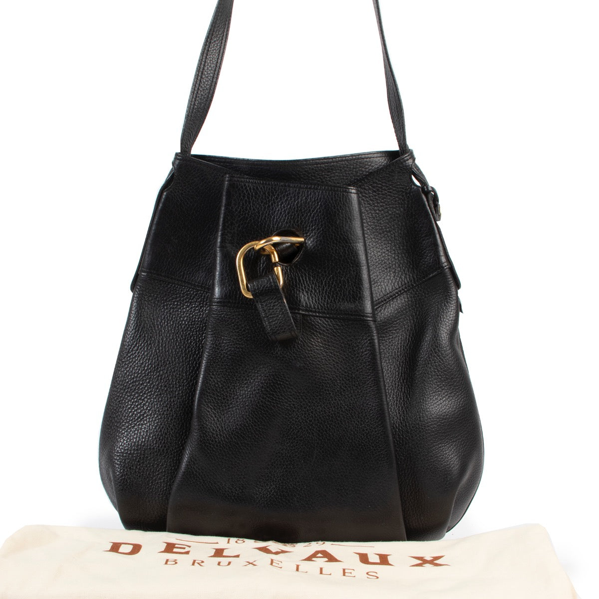 Shop safe online 100% authentic second hand Delvaux Black Shoulder Bag in very good condition at the right price at Labellov in Antwerp.