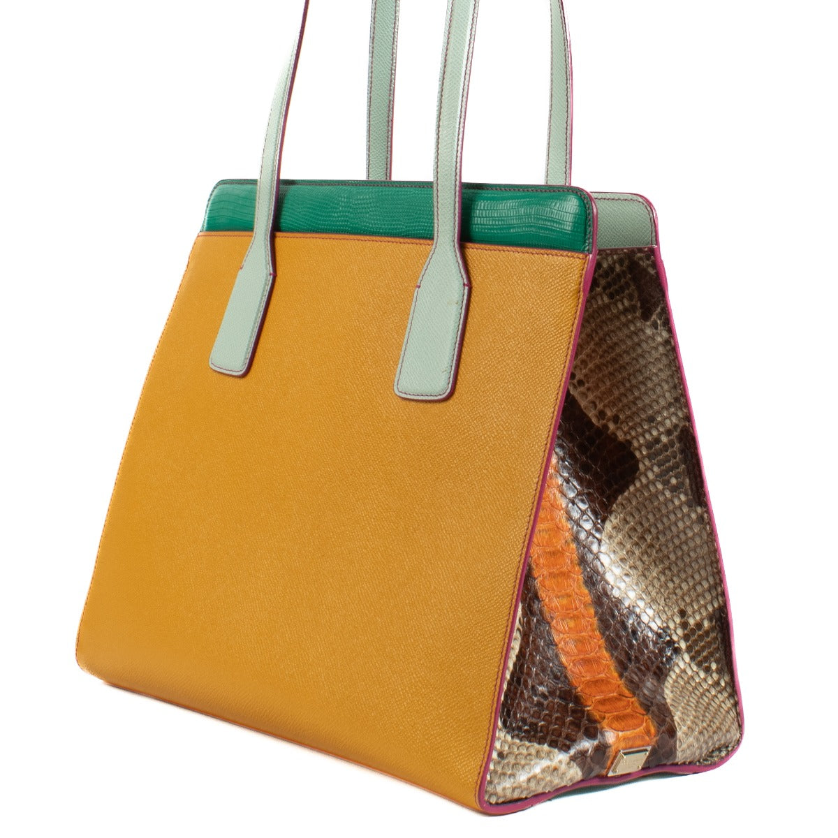 Dolce & Gabbana Multicolor Python Last Minute Tote Bag