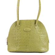 Shop safe online at Labellov in Antwerp, Brussels and Knokke this 100% authentic second hand Mulberry Lime Green Crocodile Embossed Leather Bag