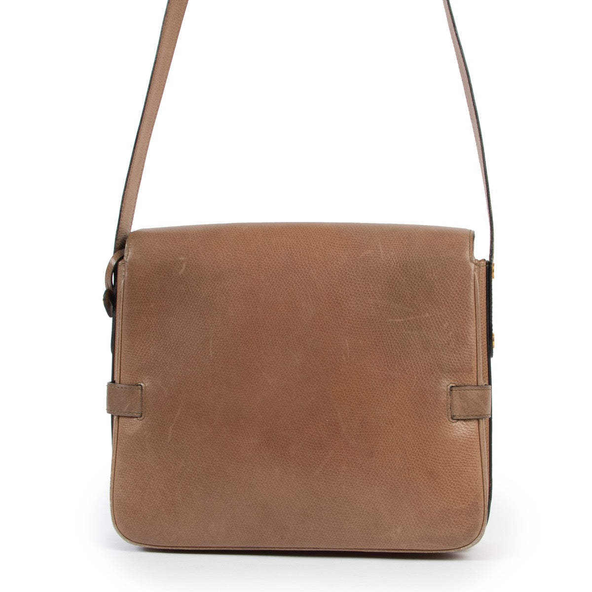 Shop safe online 100% authentic second hand Delvaux Taupe Crossbody Bag in good preloved condition at the right price at Labellov in Antwerp.