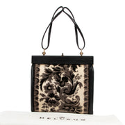 Shop safe online 100% authentic second hand Delvaux Vintage Black and White Top Handle Bag in good preloved condition at the right price at Labellov in Antwerp.