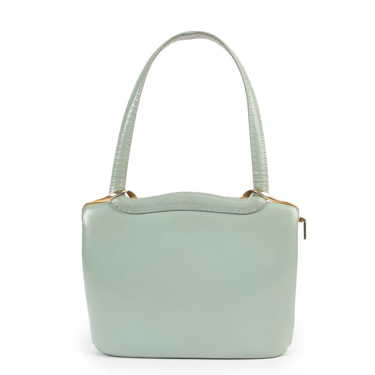 Delvaux Vintage Light Blue Top Handle Bag