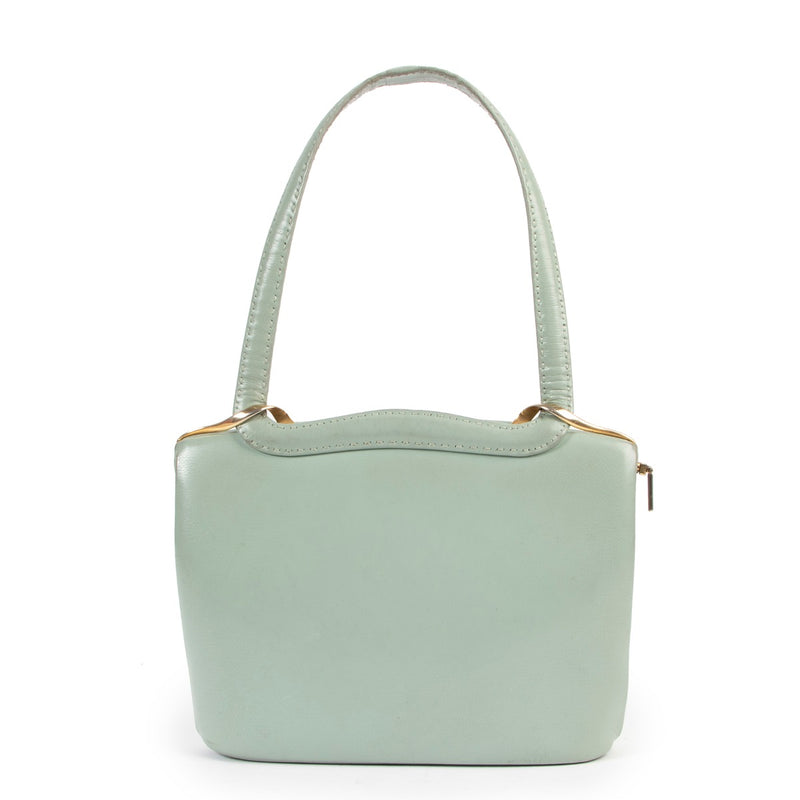 Delvaux Vintage Light Blue Top Handle Bag