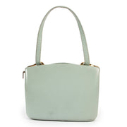 Shop safe online 100% authentic second hand Delvaux Vintage Light Blue Top Handle Bag in good preloved condition at the right price at Labellov in Antwerp.