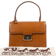 Shop safe online 100% authentic second hand Delvaux Cognac Top Handle Bag at the right price at Labellov in Antwerp.