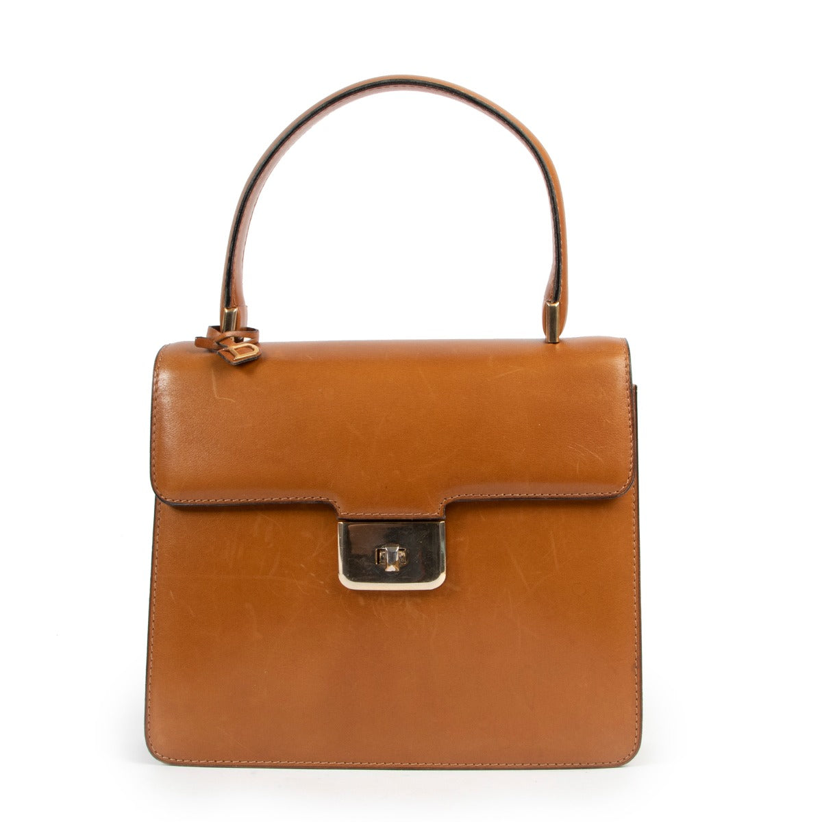 Delvaux Cognac Top Handle Bag