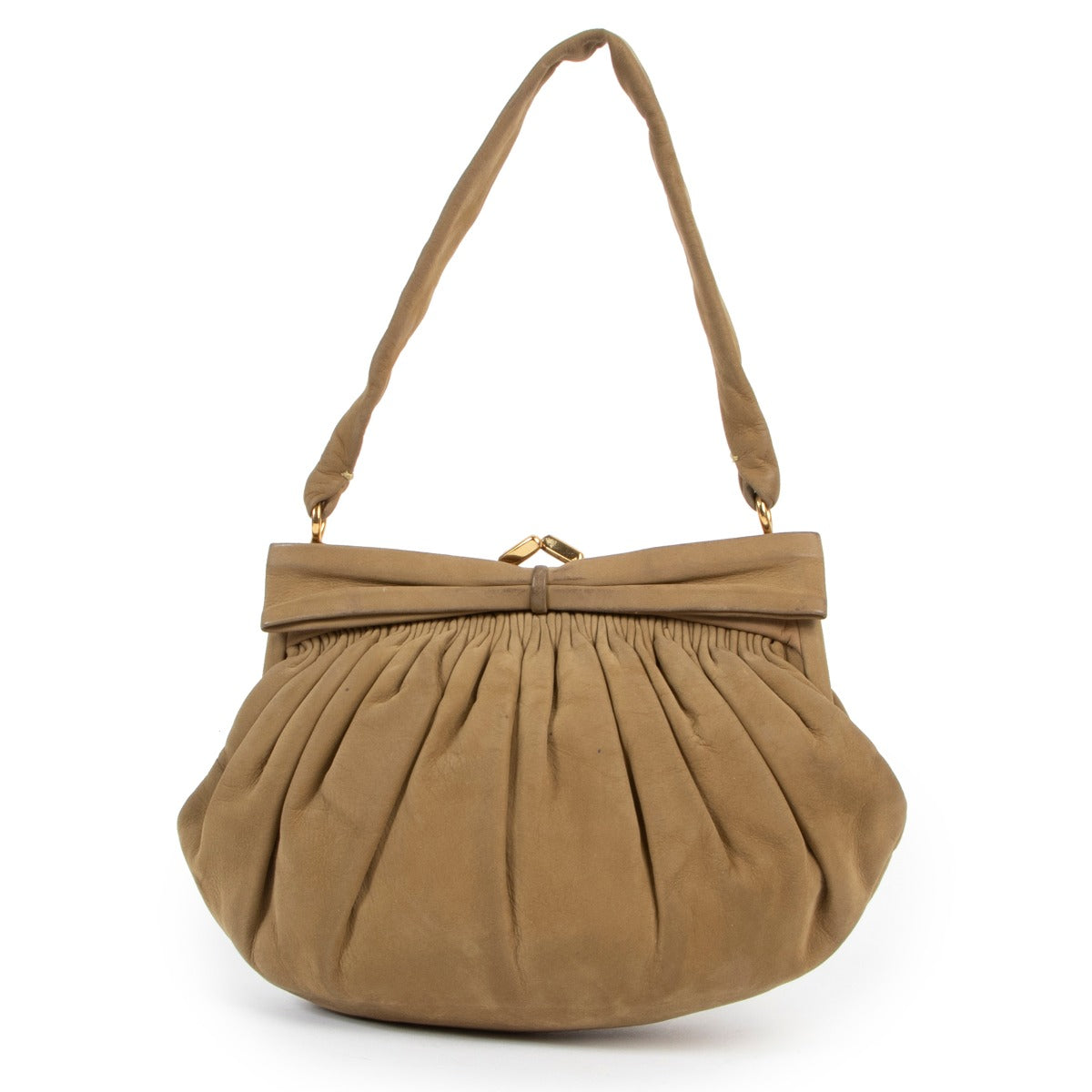Delvaux Khaki Nubuck Vintage Evening Bag