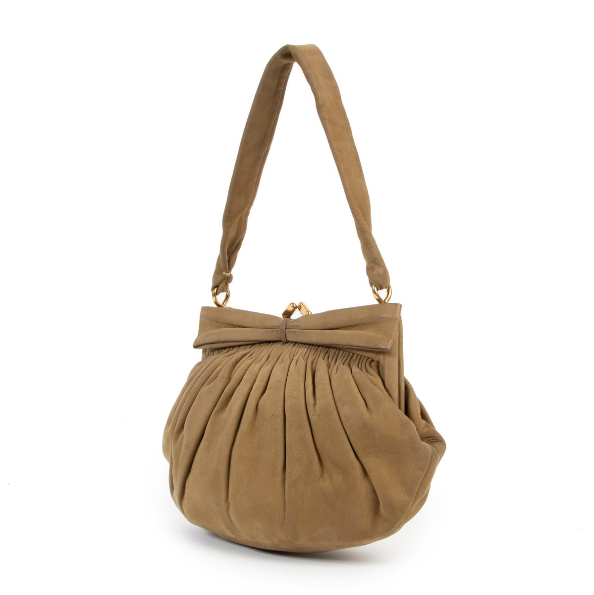 Delvaux Khaki Nubuck Vintage Evening Bag