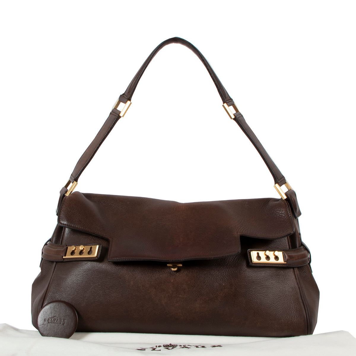 Delvaux Café Brown Ladycalf Tempête Epaule Shoulder Bag