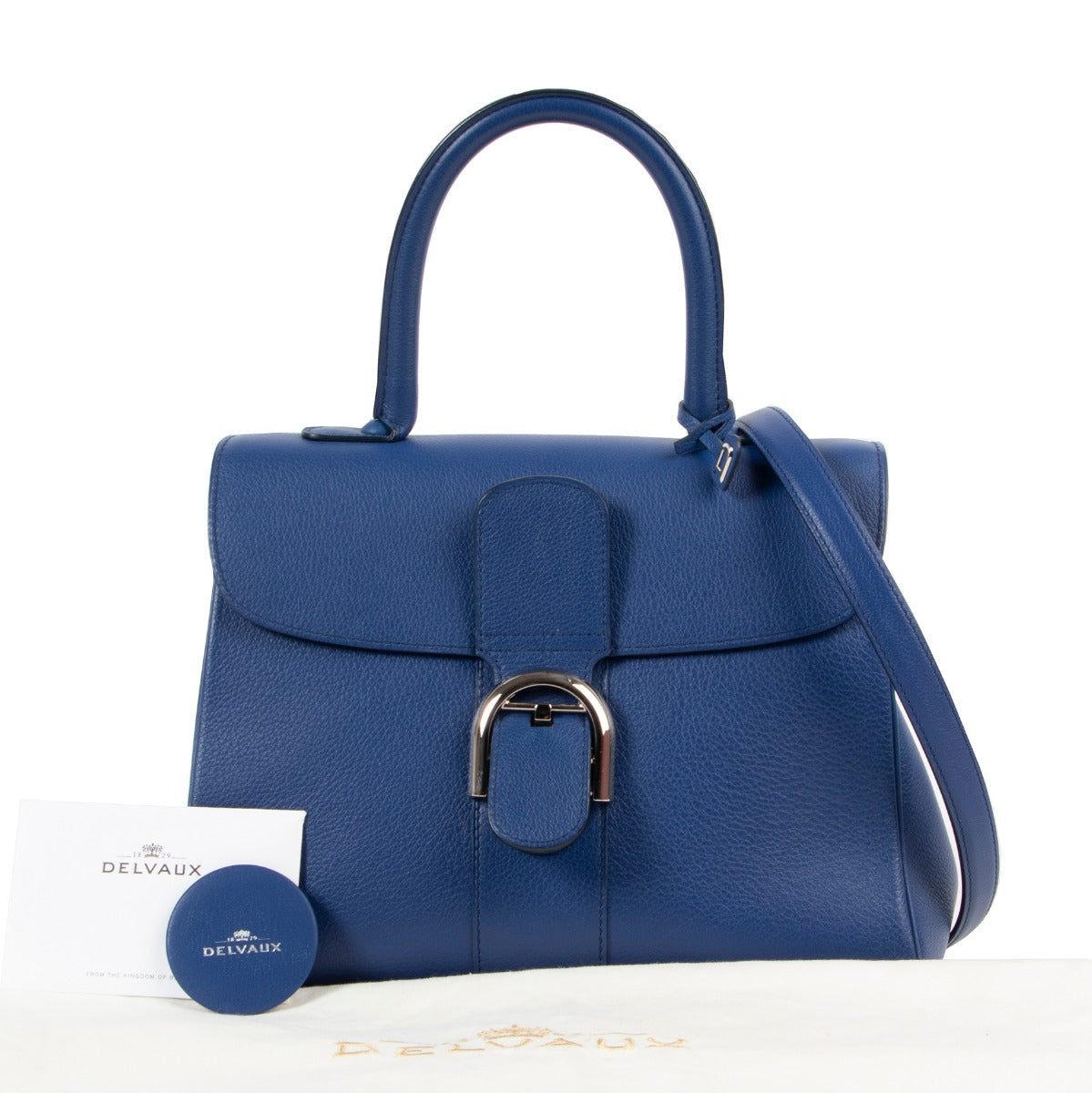Buy these Delvaux Metallic Grained Calfskin Brillant Satchel Satin Electric for a reasonable price at Labellov online or in store. Koop deze Delvaux Metallic Grained Calfskin Brillant Satchel Satin Electric voor een redelijke prijs bij Labellov online