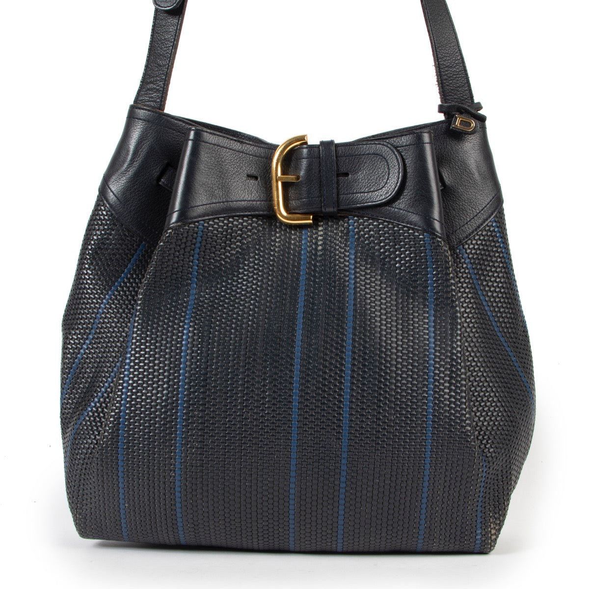 Buy this Delvaux Blue, Black Toile De Cuir Shoulder Bag at Labellov for a reasonable price in good conidtion online or in store.