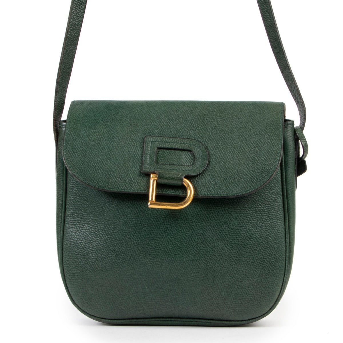 Delvaux Green Leather Crossbody