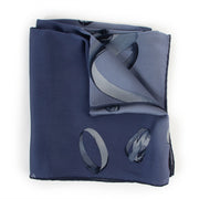 Cartier Teal Blue Ring Print Silk Scarf