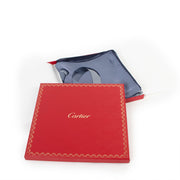 Cartier Teal Blue Ring Print Silk Scarf
