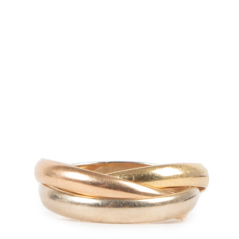 Buy an authentic second hand Must de Cartier Gold TriTone Trinity Ring in very good condition at Labellov in Antwerp.