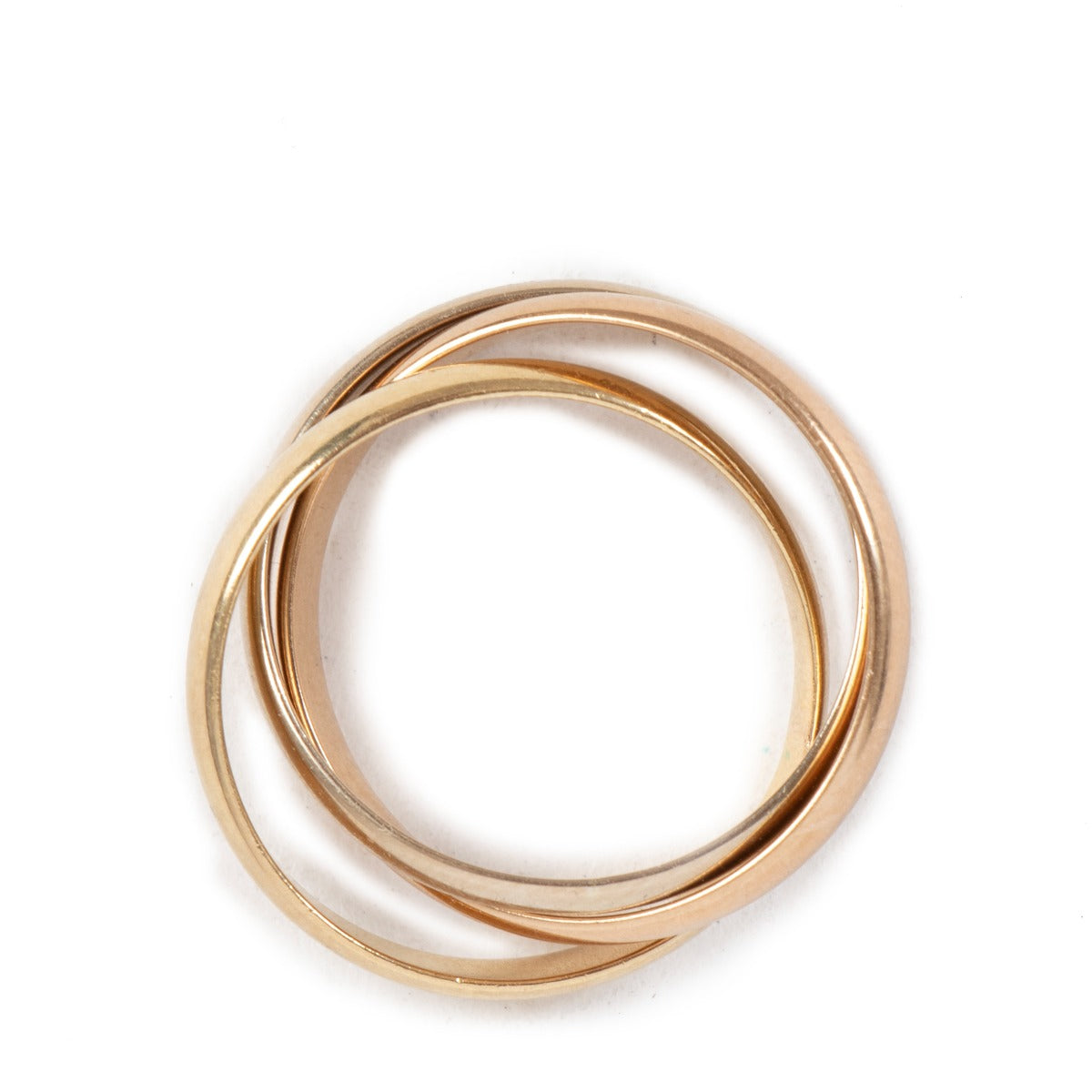 Buy an authentic second hand Must de Cartier Gold TriTone Trinity Ring in very good condition at Labellov in Antwerp.
