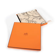 Hermès Beige L'art D'écrire Carré 90 Silk Scarf
