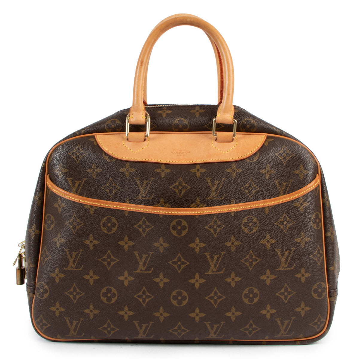 Louis Vuitton Monogram Deauville Top Handle for the best price at labellov secondhand luxury in Antwerp. We buy and sell your authentic designer bags for the best price.
