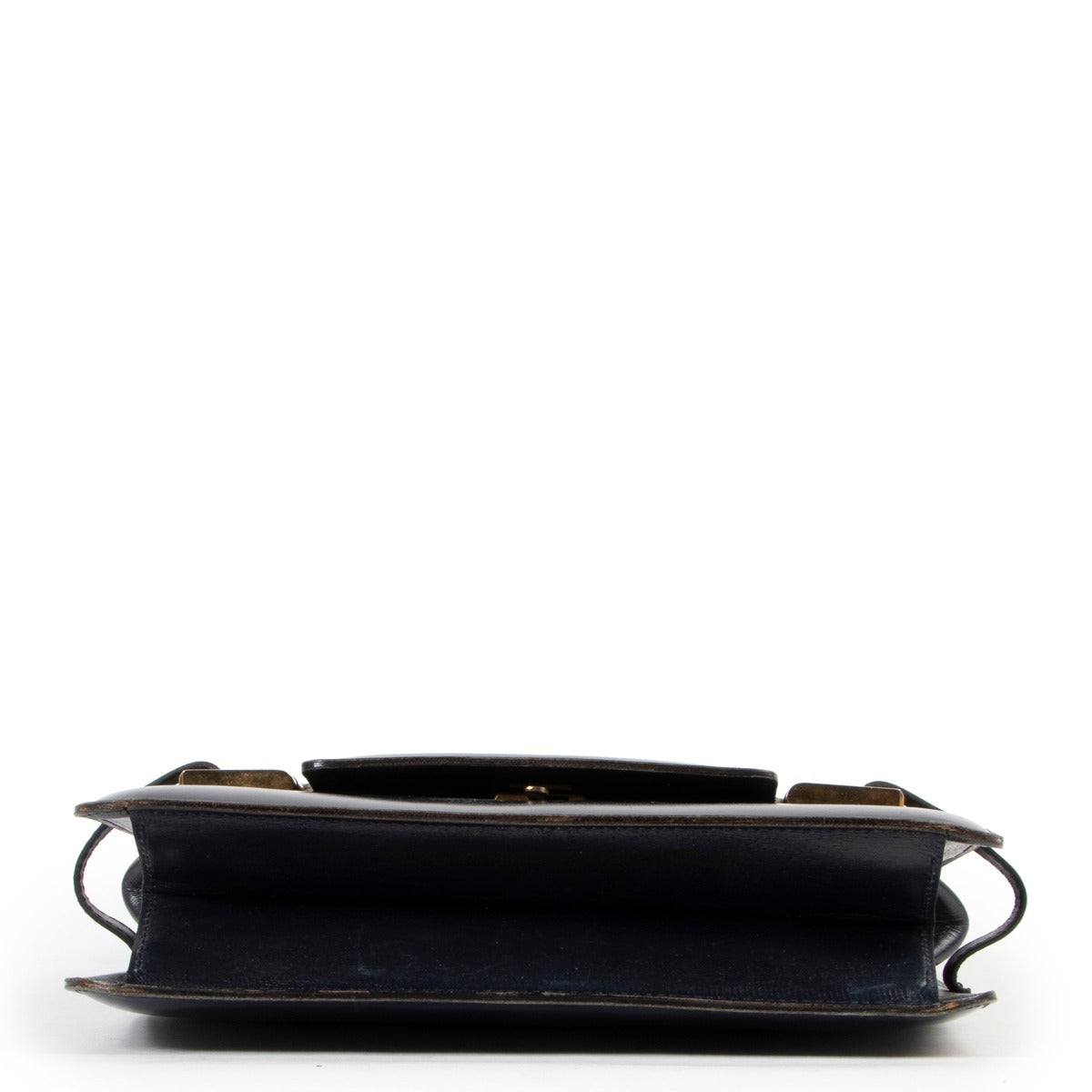 Vintage original Delvaux Blue Leather Shoulder Bag in good condition on Labellov Luxury 2nd hand site
