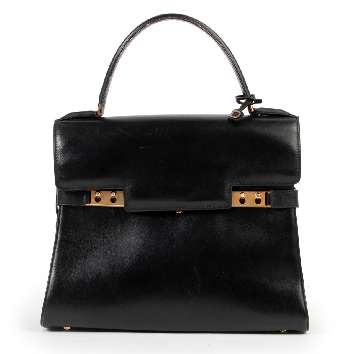 Delvaux Tempête Black Leather Top handle