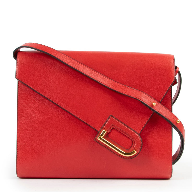 Delvaux Red Leather Crossbody
