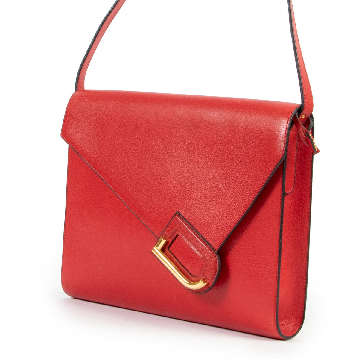 Delvaux Red Leather Crossbody