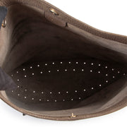 Delvaux Taupe Le Pin Crossbody in preloved condition on Labellov luxury vintage site now for sale