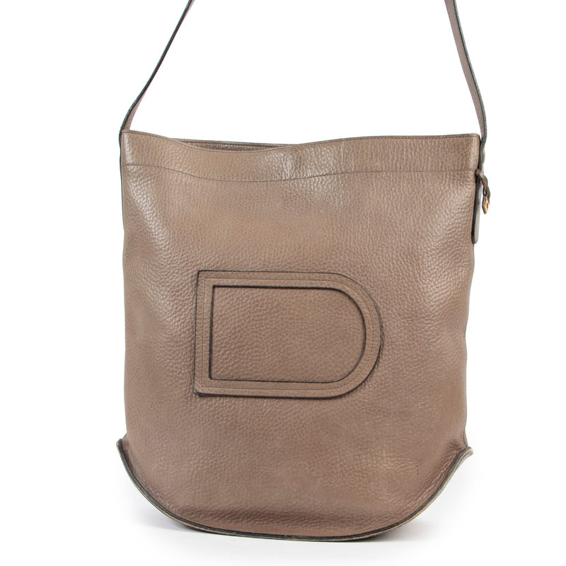 Delvaux Taupe Le Pin Crossbody