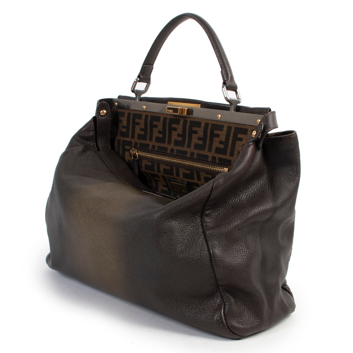 Shop safe online 100% authentic second hand Fendi Brown Ombre Peekaboo in very good condition at the right price at labellov in Antwerp.