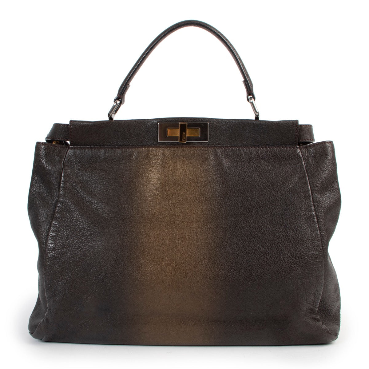 Shop safe online 100% authentic second hand Fendi Brown Ombre Peekaboo in very good condition at the right price at labellov in Antwerp.