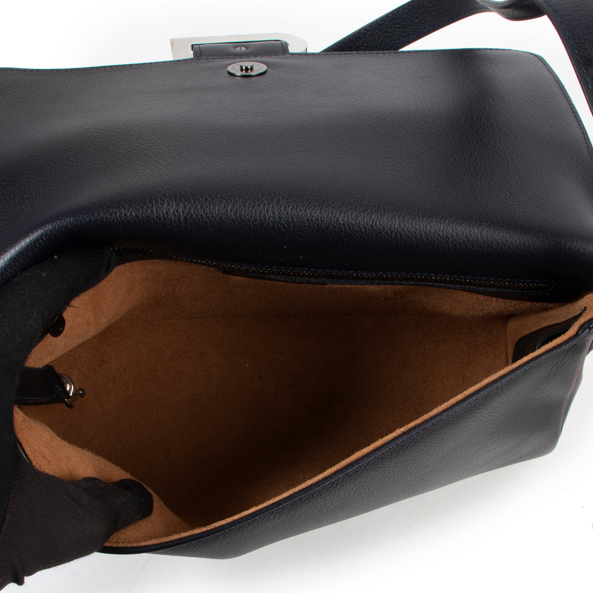 Sac bandoulière Delvaux Passerelle bleu marine